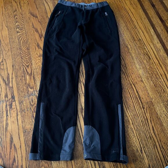 REI Co-op Thermal Insulated Fleece Snow Pants Black Gray Womans XS Skiing Hiking - Picture 1 of 10